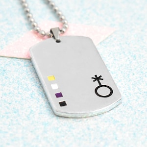 Emblematische niet-binaire Pride-ketting