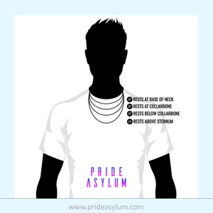 LGBT Identity Pronoun Necklace, Transgender, Gender Queer, Non Binary, Gender Fluid image 9