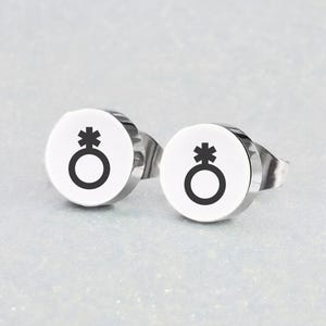 Nicht binäres Symbol Ohrstecker: LGBTQ Pride Schmuck