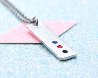 Minimalist Polyamory Pride Pendant Necklace: LGBT Jewellery