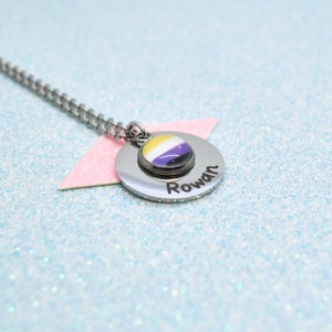 Signature Non Binary Necklace, Personalise With a Name, Perfect for ...
