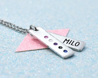Personalised Gender Fluid Pride Necklace: LGBT Pendant