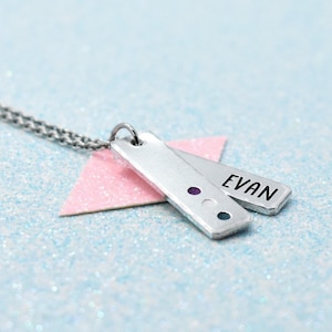 Minimalist Gender Queer Pendant Necklace - Personalised Queer Pride, LGBT Jewellery, Queer Jewellery, LGBT Pride, Gay Pride Jewellery