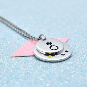 Non Binary Pride Necklace - Non Binary LGBTQ Pride Jewellery, Pride Necklace, LGBTQ Necklace