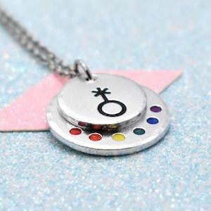 Non Binary Pride Necklace: Choice of Pride Flags