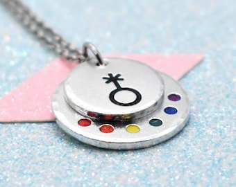 Non Binary Pride Necklace: Choice of Pride Flags