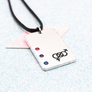 Artisan, Equality Bisexual Necklace - Adjustable Cord