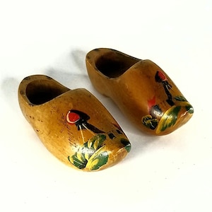 Wooden Dutch Clogs Wall Decor Hand Painted