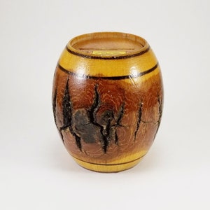 St. Ignace, Mich. Cedar Bank Indian Village Souvenir Barrel Shape