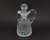 Fenton Opalescent Hobnail Mini Cruet Blue