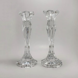 Czech Crystal Candleholders Hand Cut 24% PbO