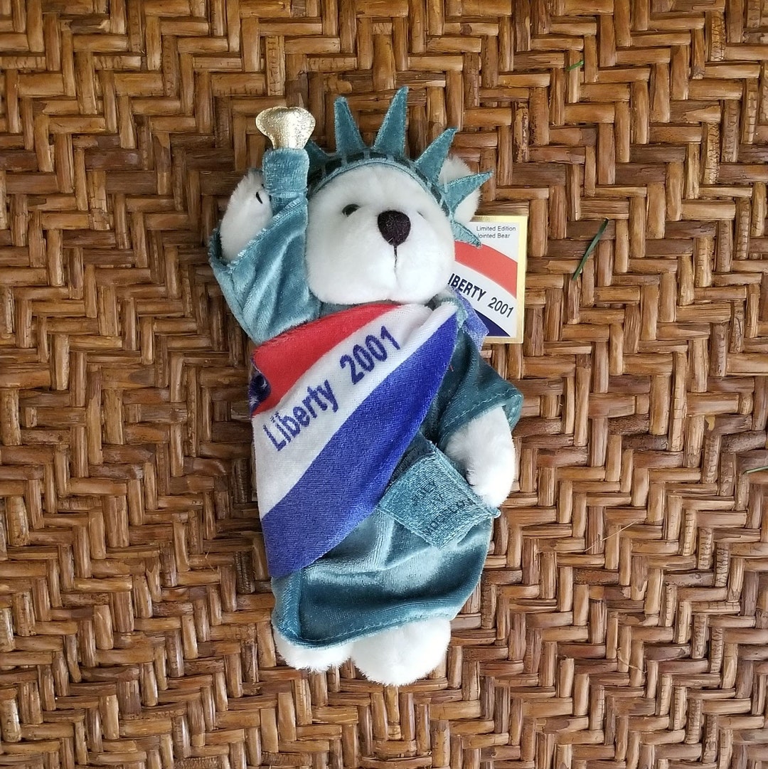 Statue of Liberty Plush Bear Doll 2001 Celebration Etsy