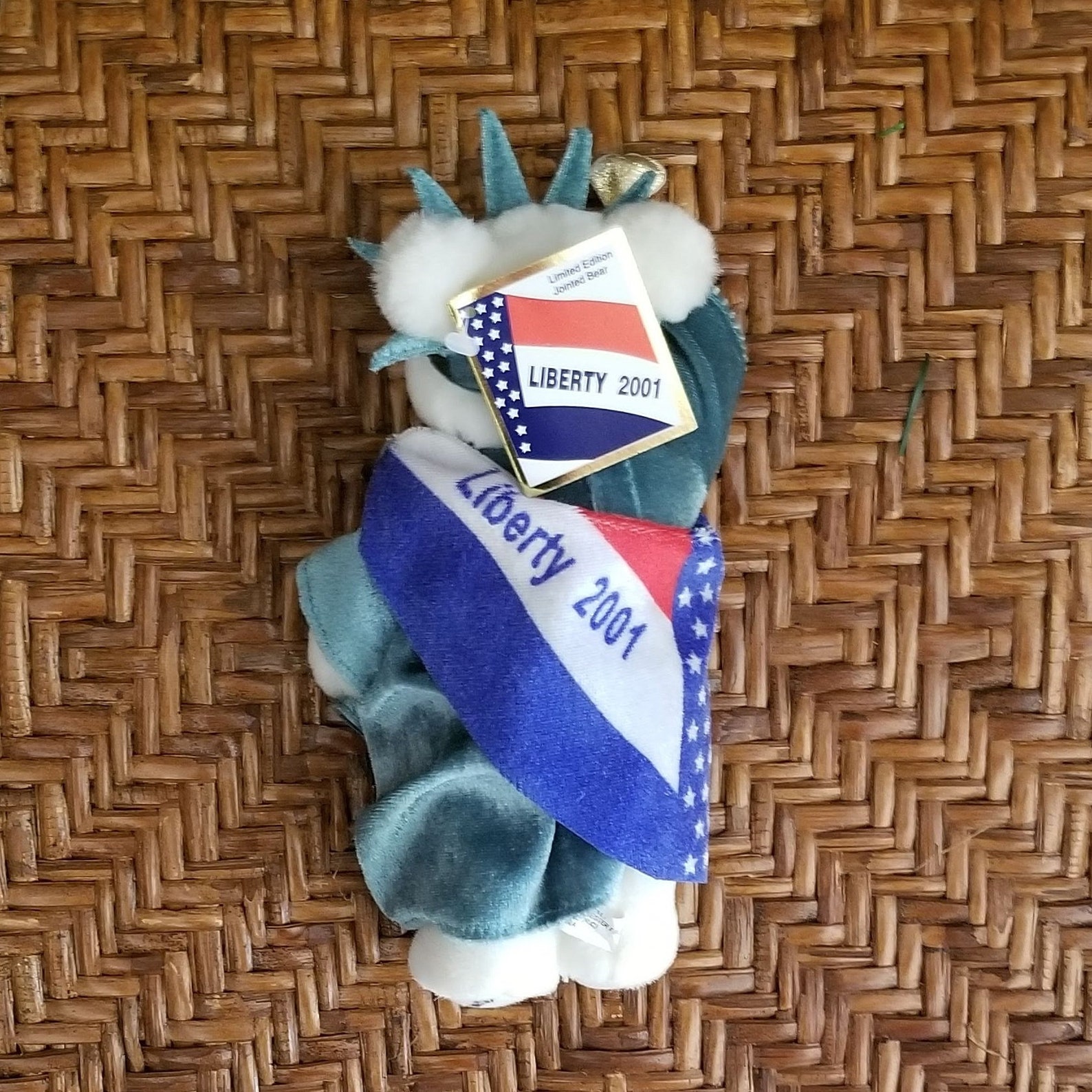 Statue of Liberty Plush Bear Doll 2001 Celebration Etsy