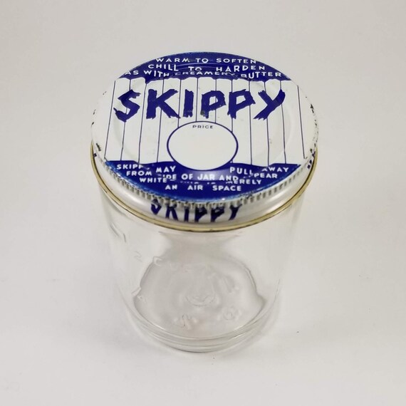 Skippy Peanut Butter Jar Glass Small Size Vintage Etsy