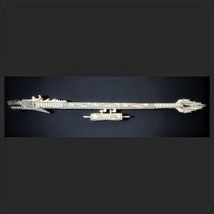 Dragon Carved Bone Dart Blowpipe Handcrafted Borneo Dayak People