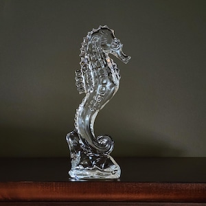 Waterford Crystal Seahorse Figurine Cape Collection 7 1/2&quot; with Box Made in Ireland