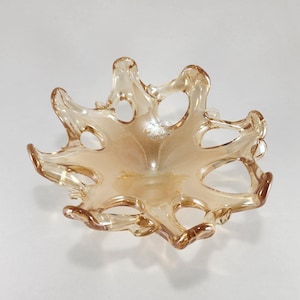 Murano Glass Starfish Bowl Italy Hand Blown