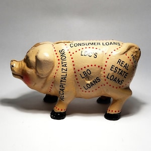 Gusseisen Sparschwein Bankausdrücke