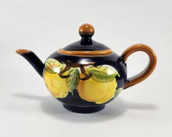 Da Luisa Falcone Teapot Sorrento, Italy Hand Painted Ceramic
