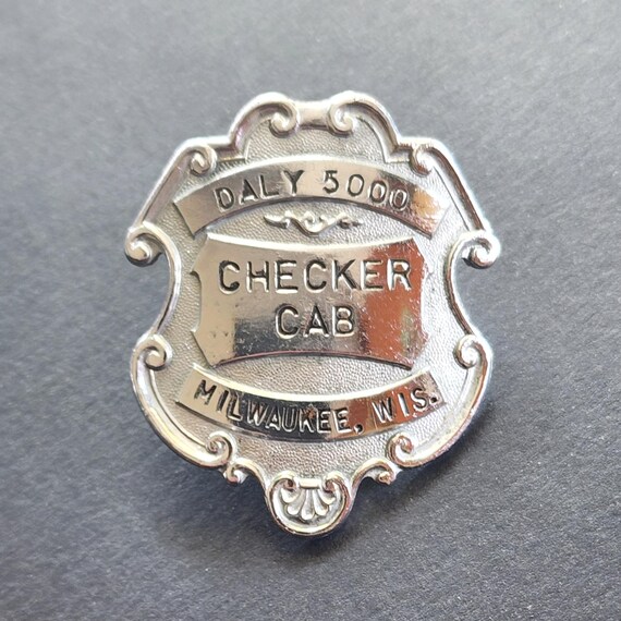 Checker Cab Driver Hat Badge Milwaukee WI Taxicab Collectible