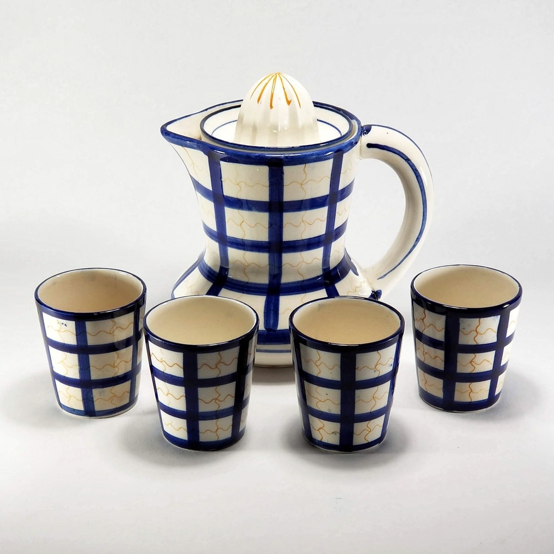 Vintage Juicer Pitcher W 4 Cups Made in Japan Excellent Etsy