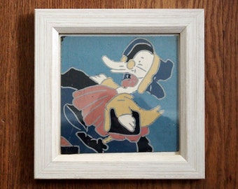 1930s Mother Goose Linoleum Nursery Rhyme Linoleum by Armstrong