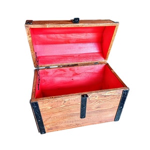 Wooden chest classic custom made , made in Italy with old wood and iron regenerated , handcrafted creation