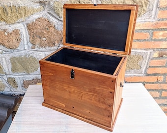 Hidden storage box with secret compartment , hand made in Italy box with hidden drawer , false bottom box