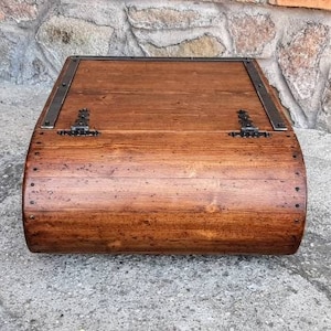 Large bible box , reclaimed wood box for book or wdding album , jewelry box , rustic wood box handmade in Italy