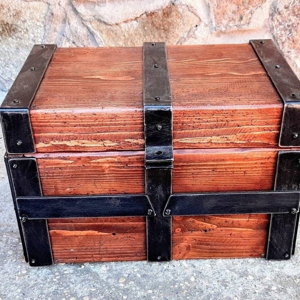 Secret compartment box , hidden compartment furniture , reclaimed wood chest made in Italy