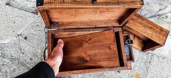 Boîte De Rangement Cachée Pour Accoudoir À Une Touche Pour