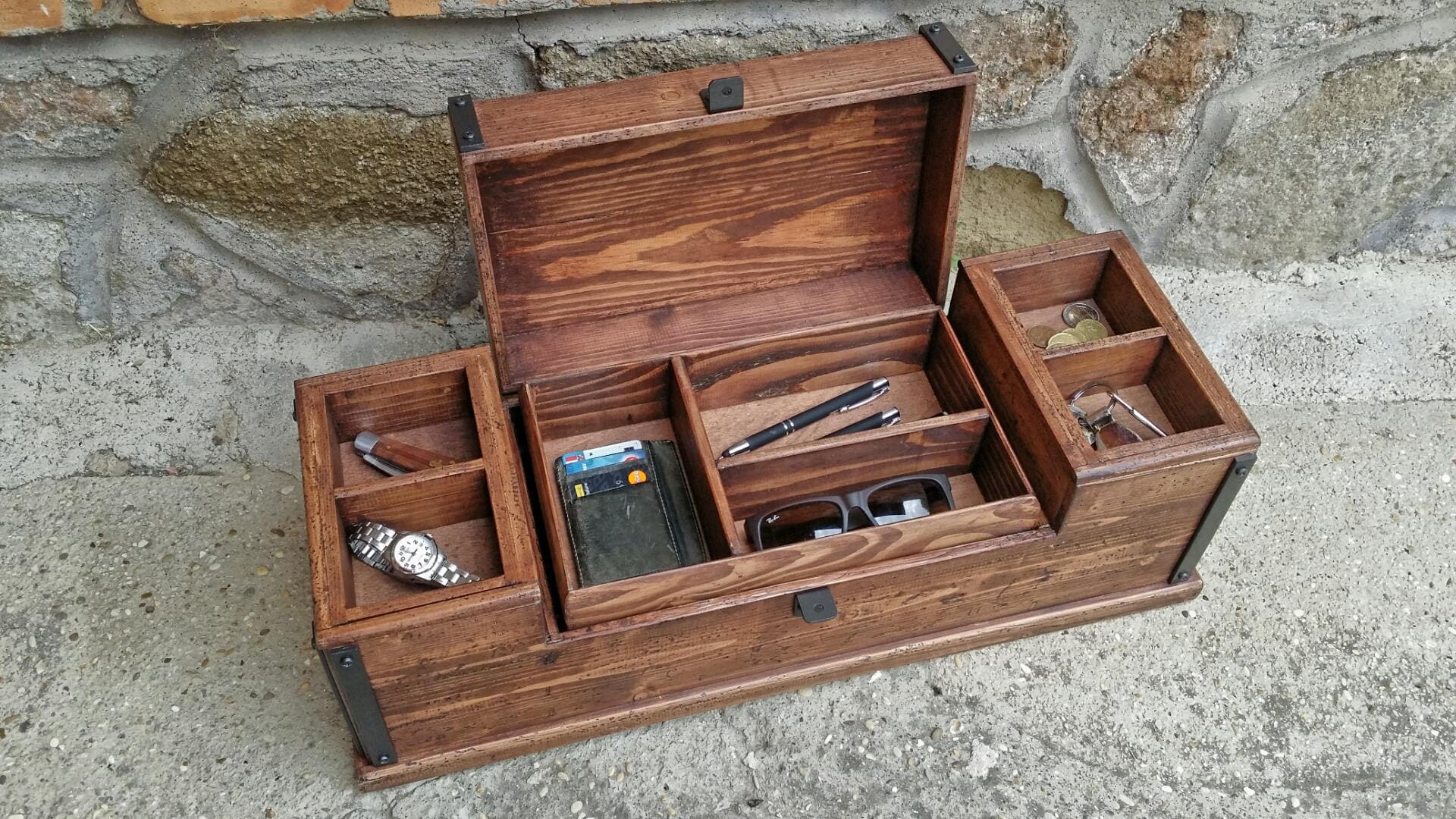 Jewelry Box XXL world wooden box chest handmade