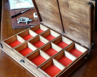 Wooden jewelry box  rustic watch box keepsake box reclaimed wood handmade in Italy