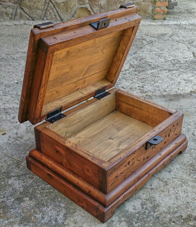 Keepsake Box Large Solid Wood Box Reclaimed Wood Box Made Etsy Australia