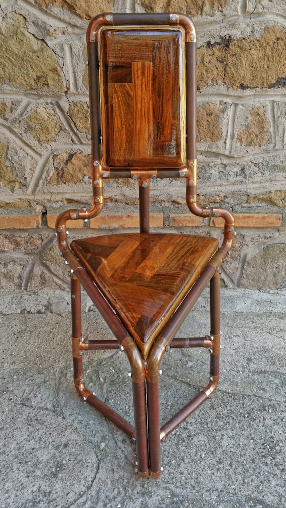 Copper Pipe Triangular Chair - Etsy