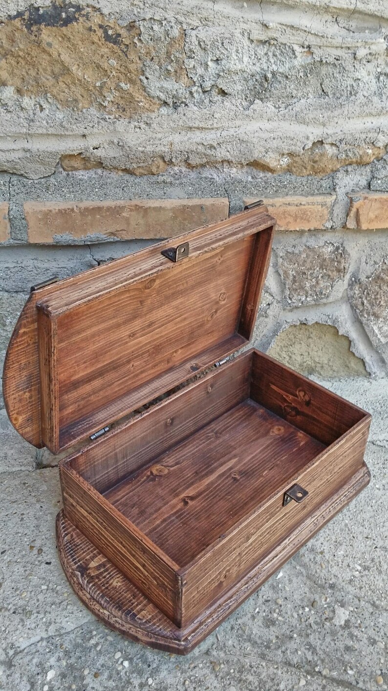 Box With Lid and Trays Valet Box Reclaimed Wood Jewelry Etsy
