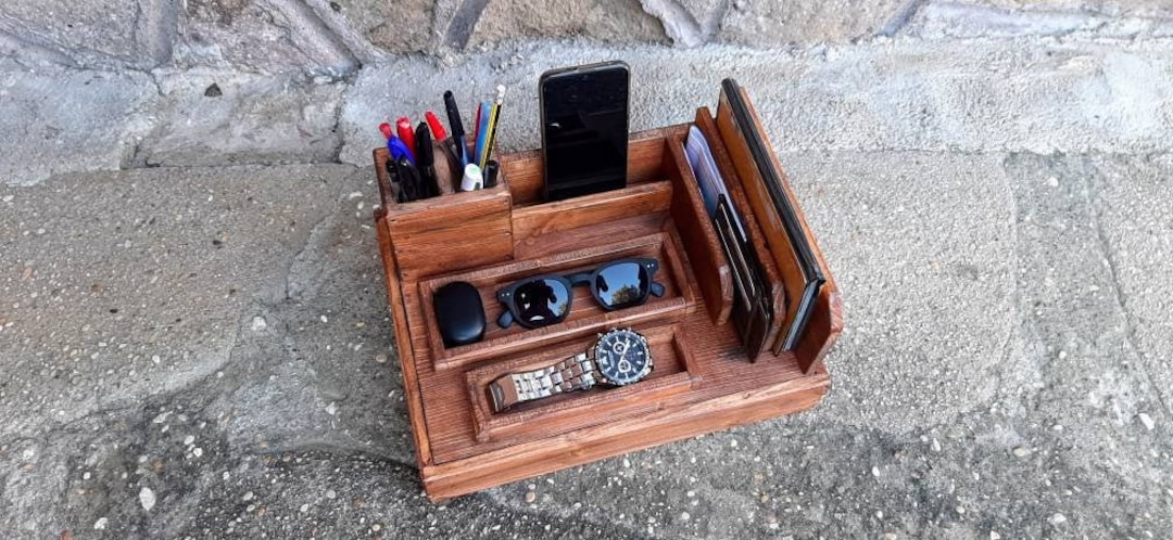 Image result for Wooden Organizer , Desk Organizer , Reclaimed Wood Desk Organizer ...