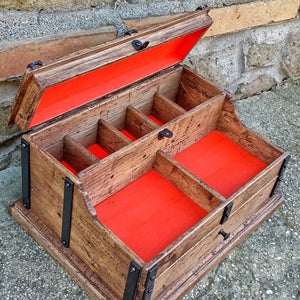 Wooden watch box , 5 watches box  , custom watch box  men's valet box with drawer .