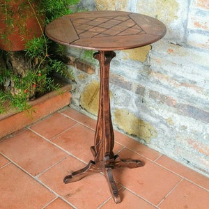 wooden table  , reclaimed wood table , mosaic table , coffee table , wood round table made in Italy