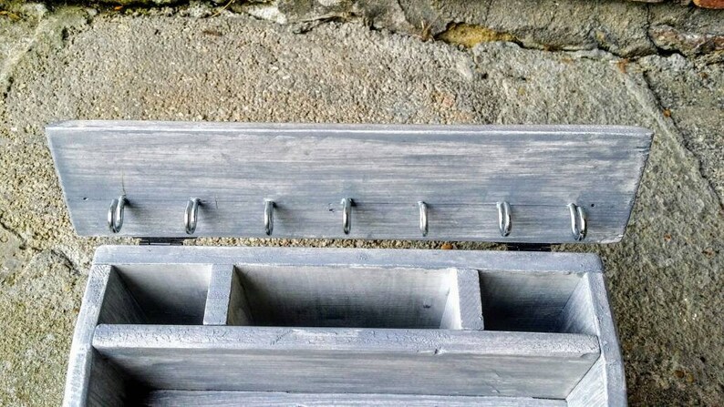 Italian jewelry box with drawers and hooks Shabby chic handmade wooden jewelry box