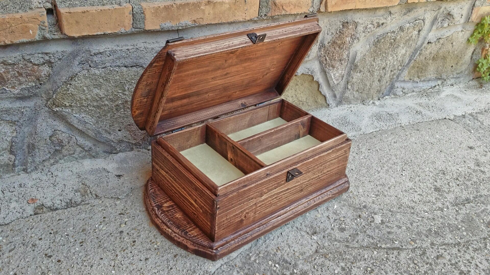 Large keepsake box mens valet box reclaimed wood jewelry Etsy