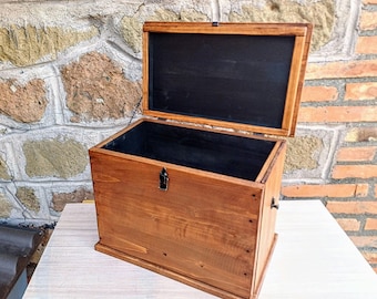 Hidden storage box with secret compartment , hand made in Italy box with hidden drawer , false bottom box