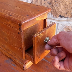 Hidden drawer, box with secret compartment handcrafted in Italy