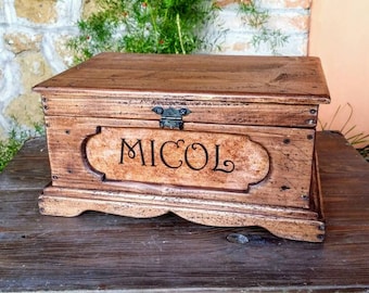 Personalisierte Holzbox, Altholzbox, Namensbox