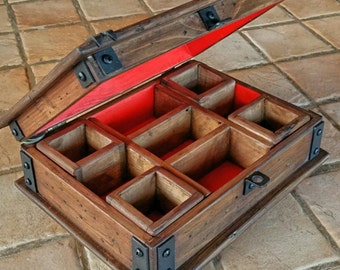 jewelry box keepsake box , reclaimed antique wood handmade in Italy