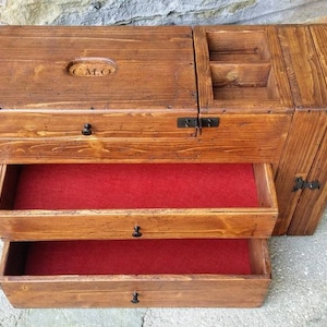 Cassettiera per gioielli Scatola portagioe personalizzata con cassetti e vassoi estraibili realizzata a mano in Italia con legno antico .