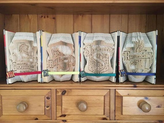 Full Set Of Harry Potter House Bookfold Gryffindor Etsy