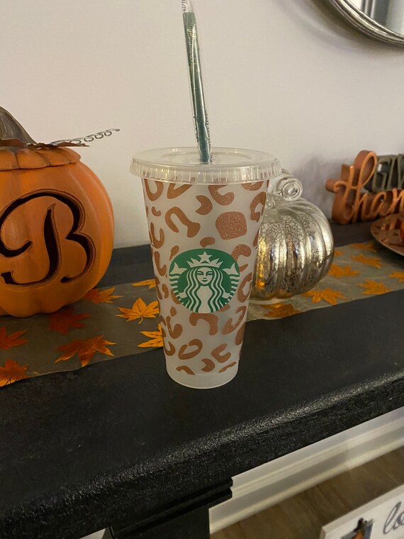 Personalized Starbucks Cold Cup/leopard/cheetah/animal Print/glitter - Etsy