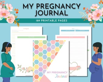 Mon carnet de grossesse | Planificateur de grossesse | Journal de bébé | Rendez-vous grossesse | 8,5 x 11 | Lettre | Téléchargement numérique