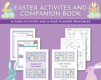 Ensemble imprimable Activités de Pâques pour les enfants et les parents d'un parent | Activités imprimables de Pâques | Activités de Pâques | 8,5 x 11 | Lettre